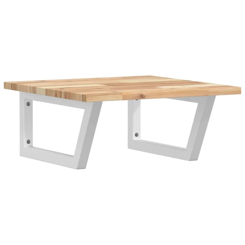 vidaXL Estante de lavabo de pared acero y madera maciza de acacia - Baño