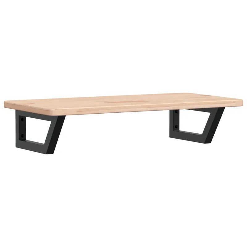 vidaXL Estante de lavabo de pared de acero y madera maciza de roble - Baño