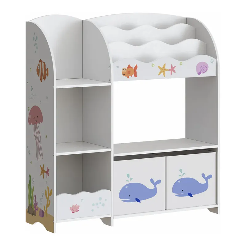 Estantería Infantil Lysekil 100x93x30 cm - Motivo de Aqua Dream [en.casa]