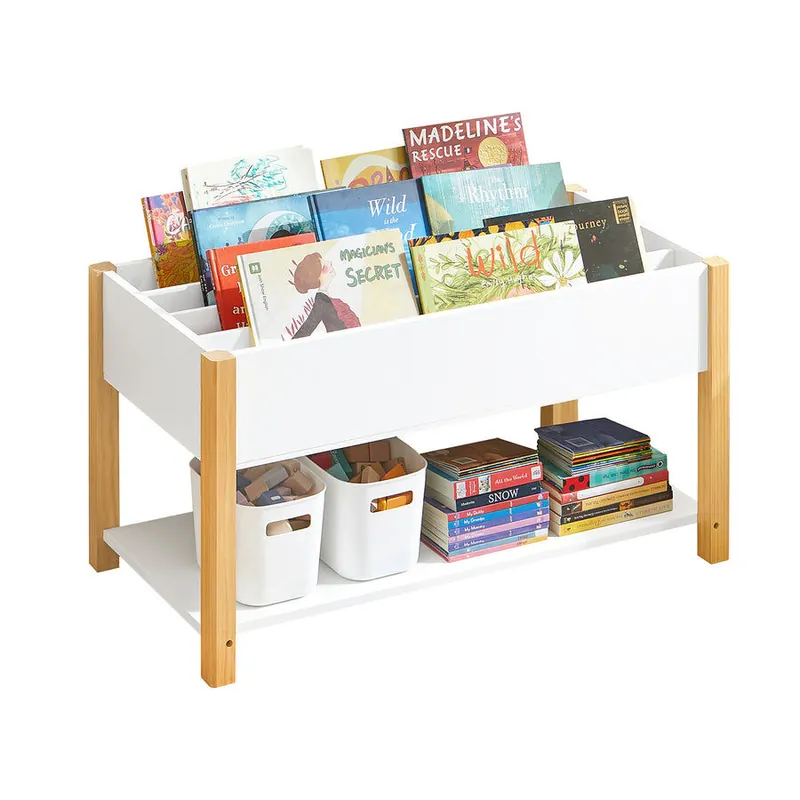 Estantería Infantil Multifuncional Organizador de Juguetes y Libros de 2 estantes 85 x 42 x 45 cm KMB35-W SoBuy
