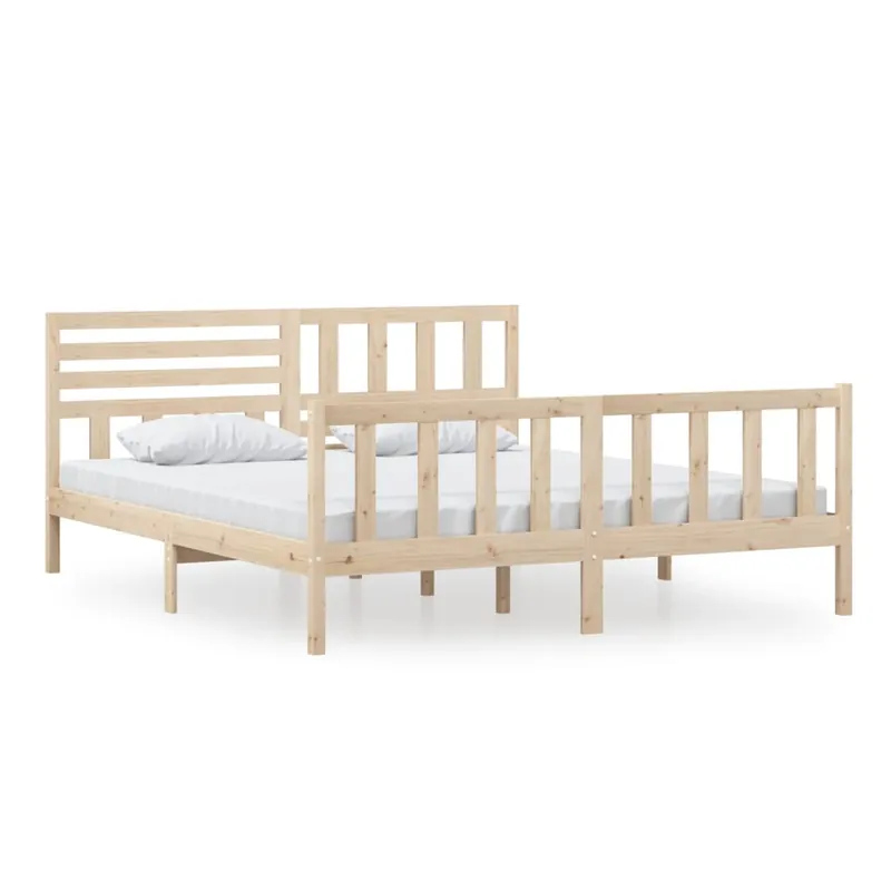 Estructura de cama de madera maciza 180x200 cm - Descanso