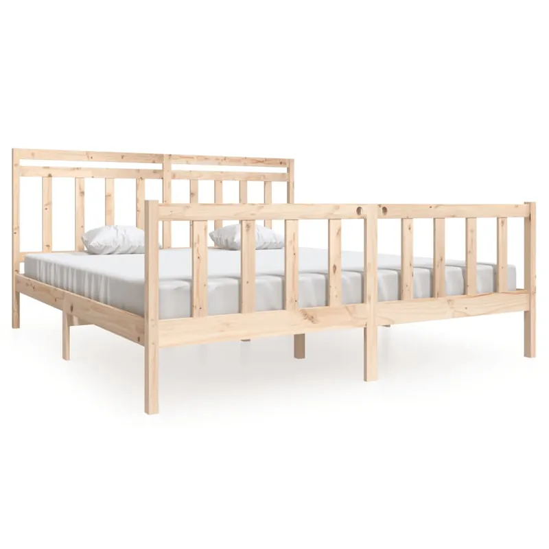 Estructura de cama de madera maciza 180x200 cm - Descanso