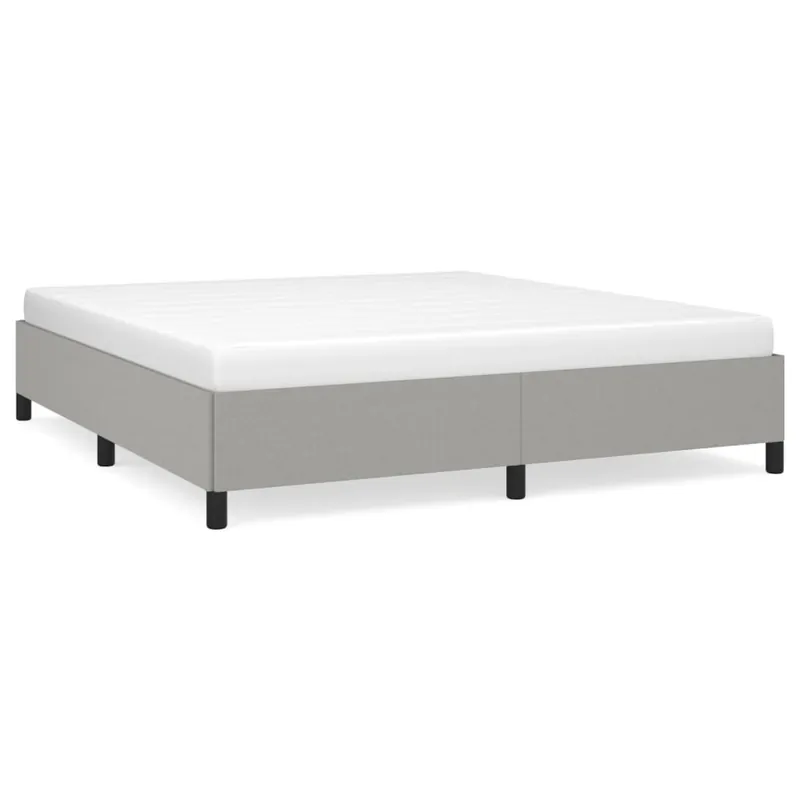 Estructura de cama gris claro tela 180x200 cm - Descanso