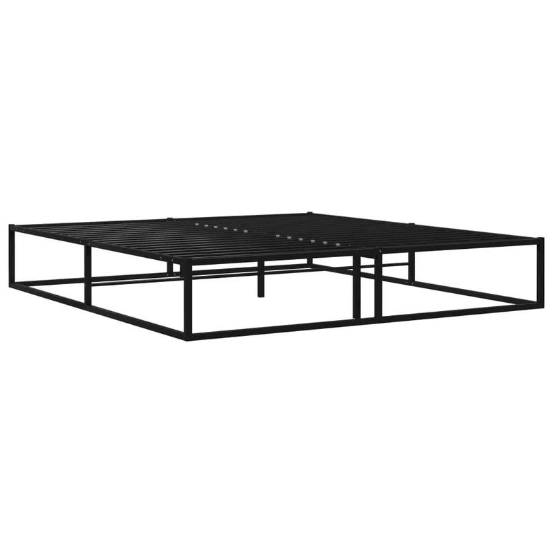 Estructura de cama de metal negra 180x200 cm - Descanso