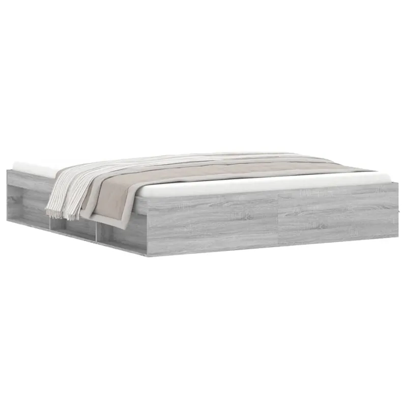Estructura de cama gris Sonoma 180x200 cm - Descanso