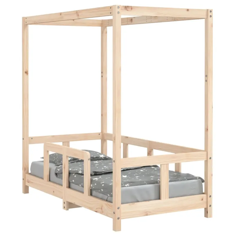 vidaXL Estructura de cama para niños madera de pino blanco 70x140 cm - Bebé