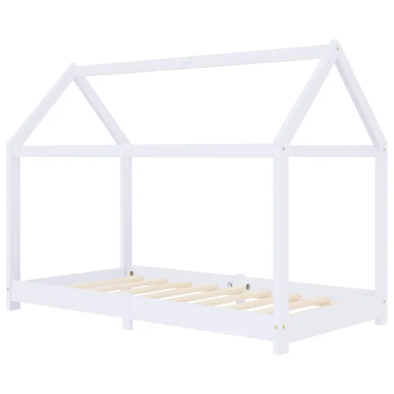vidaXL Estructura de cama infantil madera maciza pino gris 70x140 cm - Descanso