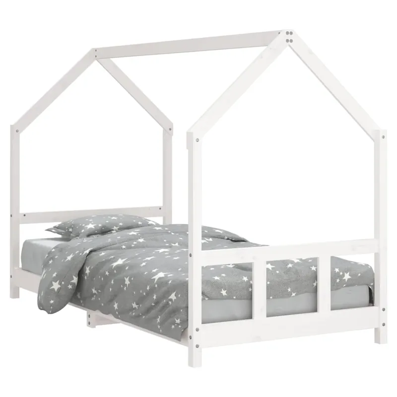 vidaXL Estructura de cama infantil madera maciza de pino 90x190 cm - Descanso
