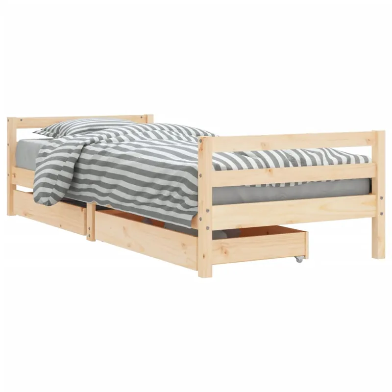 vidaXL Estructura cama niños con cajones madera pino blanco 80x200 cm - Descanso