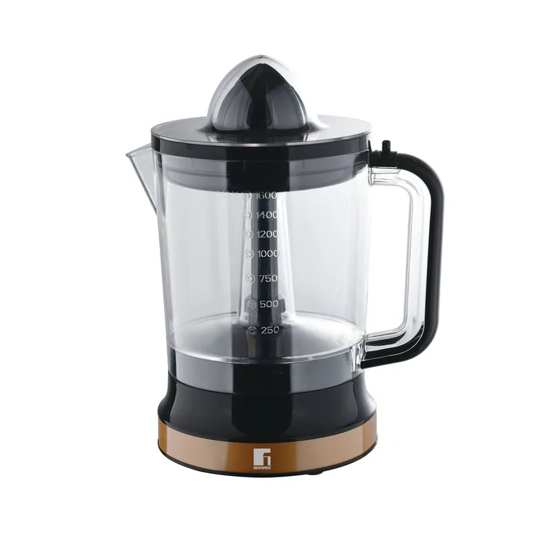 Bergner Copper Exprimidor de Fruta de 85w 1.6 Litros - Funcionamiento Reversible – Elegante y Resistente Acabado Negro, Cobre