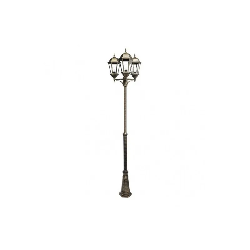 farola para jardin aluminio color negro serie regulus 60cm - Decoración