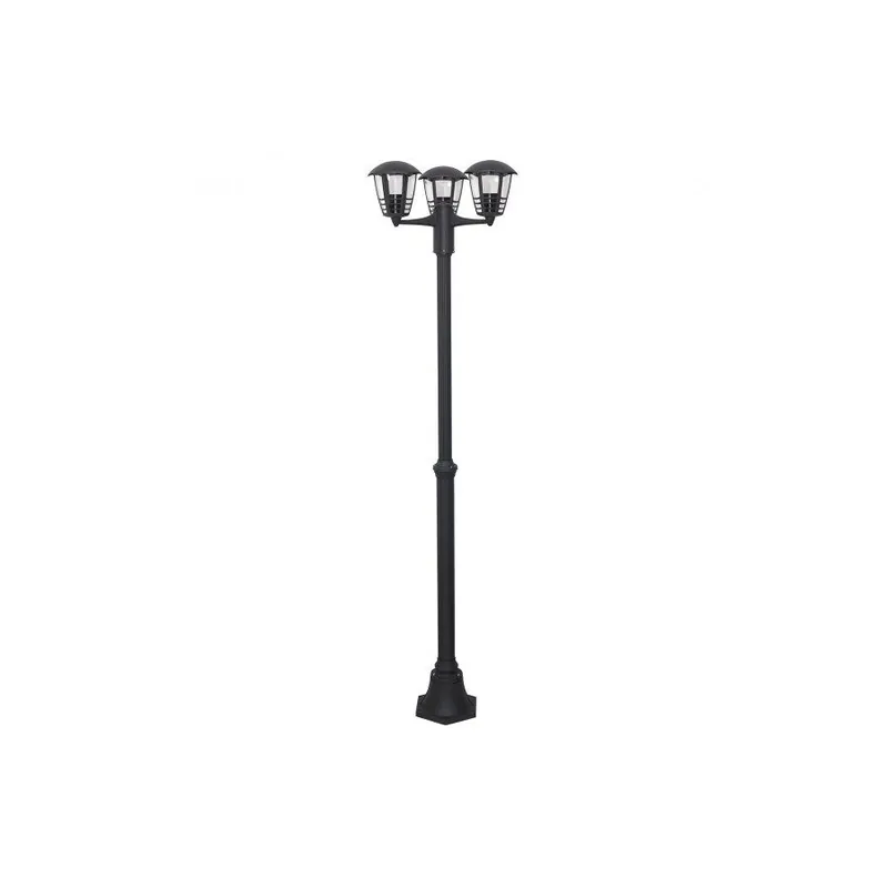 farola para jardin metal color gris serie terva 48cm - Decoración