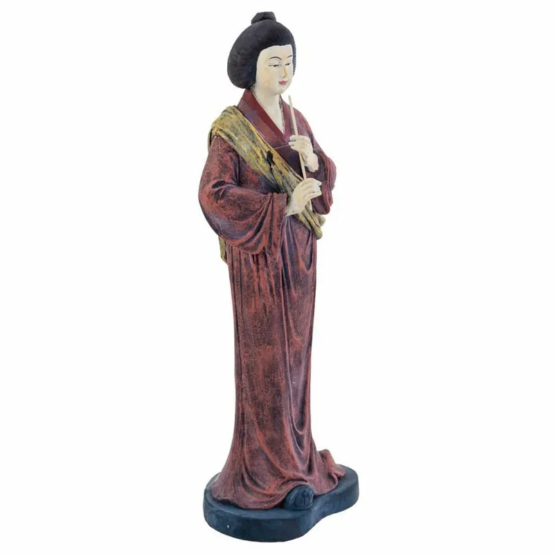 Figura Decorativa Alexandra House Living Poliresina Oriental Música 18 x 61 x 21 cm - Decoración