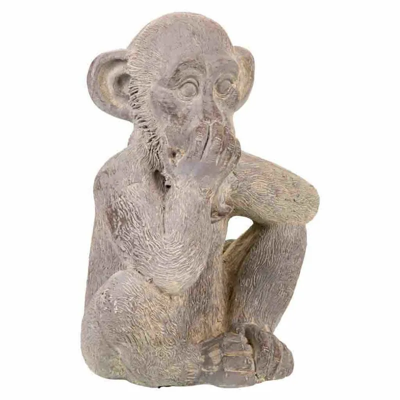 Figura Decorativa Alexandra House Living Gris Magnesio Mono 26 x 40 x 35 cm - Decoración