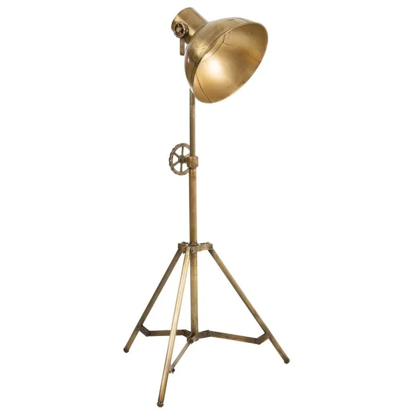 Flexo de pie de metal color bronce 59x59x161 - Decoración
