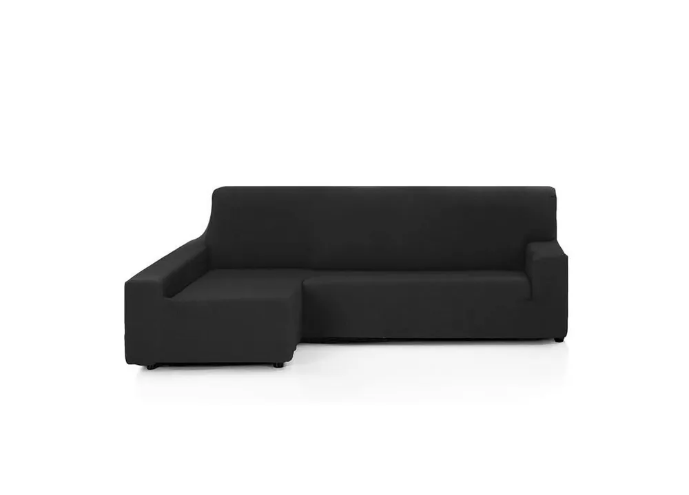 Funda chaise longue OLIMPO negra izquierda - Textil