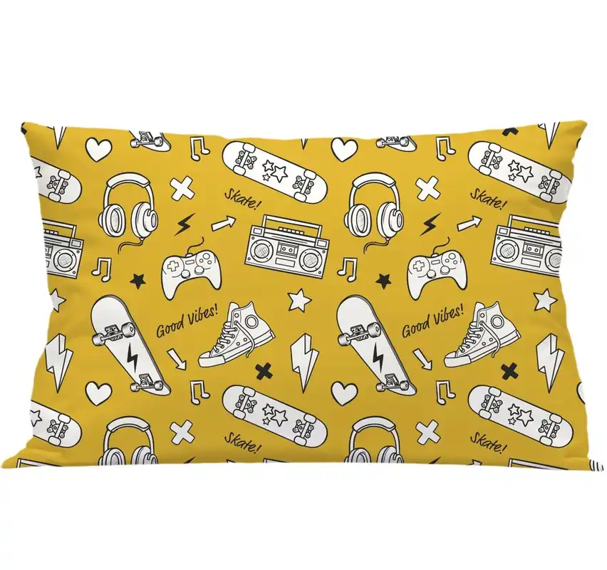 Funda cuadrante Infantil Mini Skate Mini Mini Skate - Amarillo - 50X70