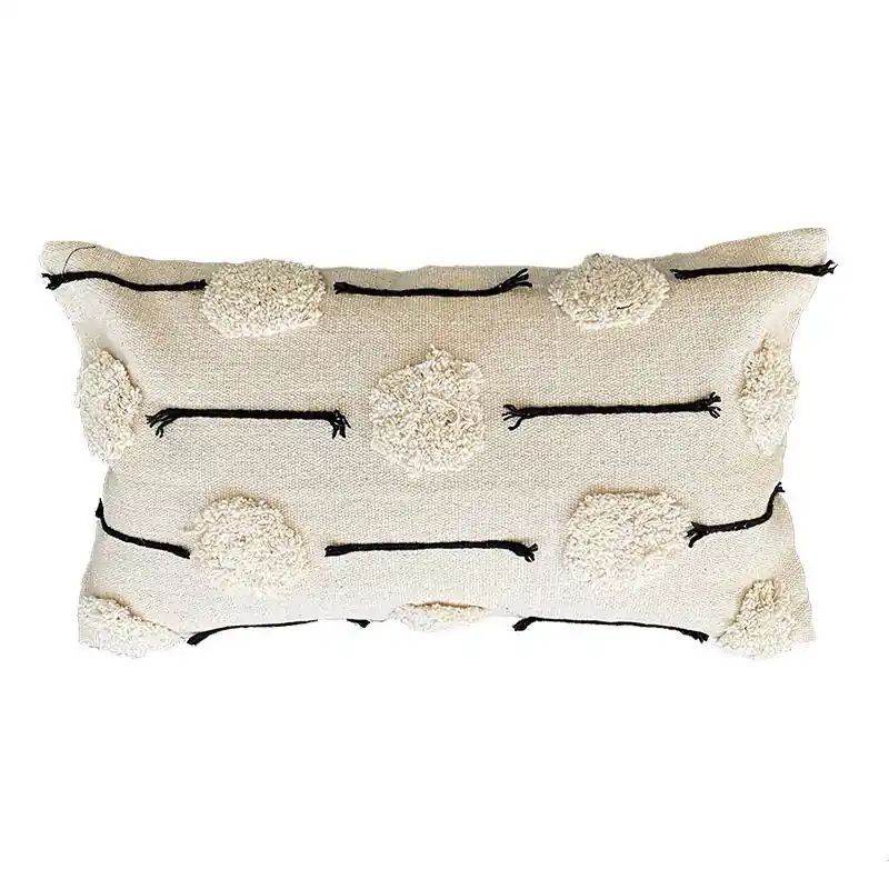 Funda de cojín de algodón Dogon 30x50 Natural - Textil