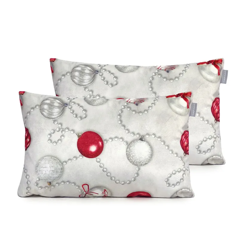 FUNDA DE COJIN DE TERCIOPELO DE NAVIDAD XMAS DAYS 30x50 cm (2) - Decoración