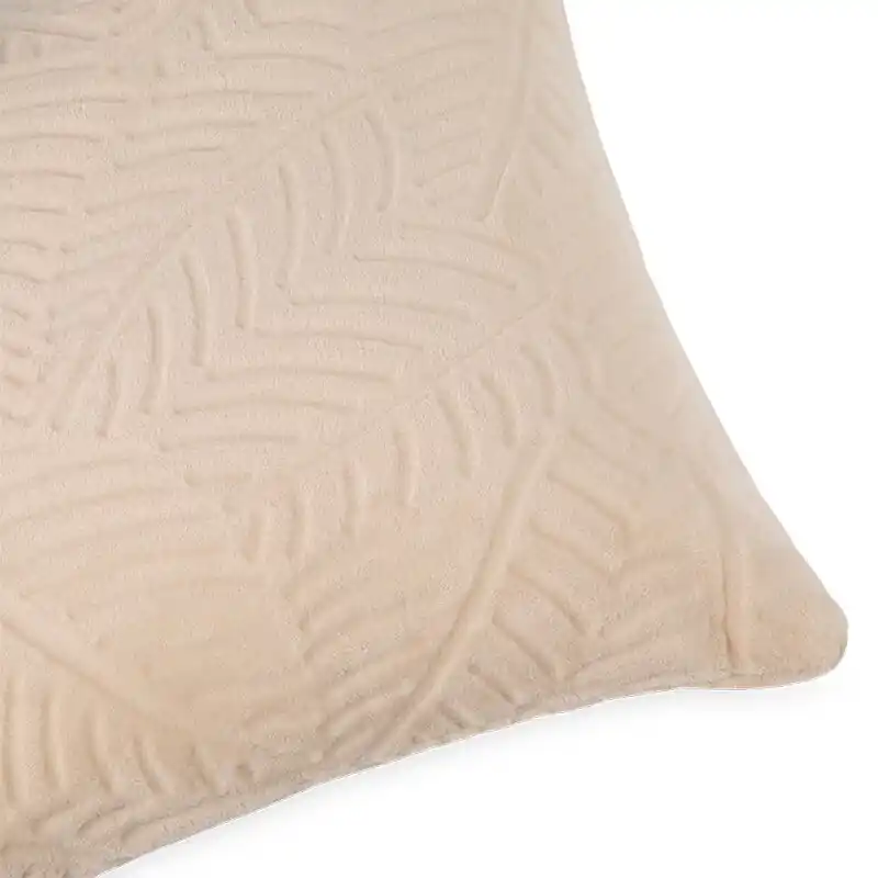 Funda de cojín Leaves 45x45 Natural - Textil