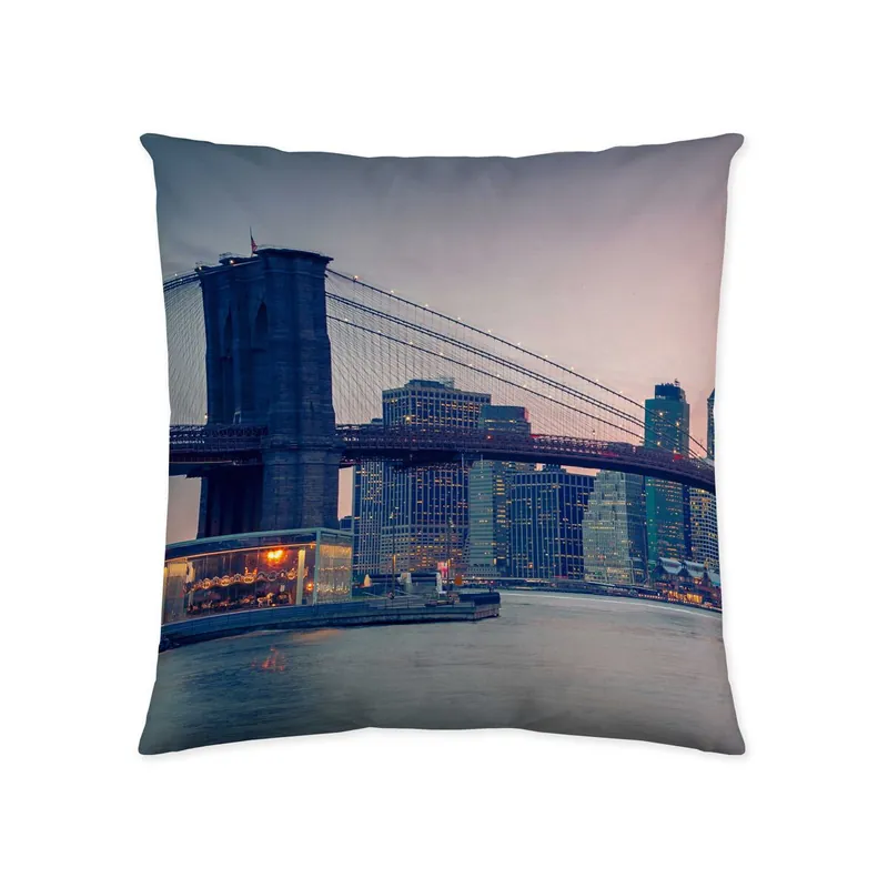 FUNDA DE COJIN VACIO BROOKLYN BRIDGE 50x50 CM - Textil