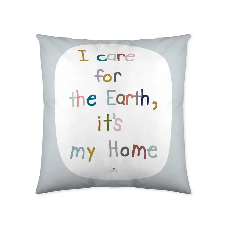 FUNDA DE COJIN VACIO SAVE THE EARTH 40x40 CM - Textil