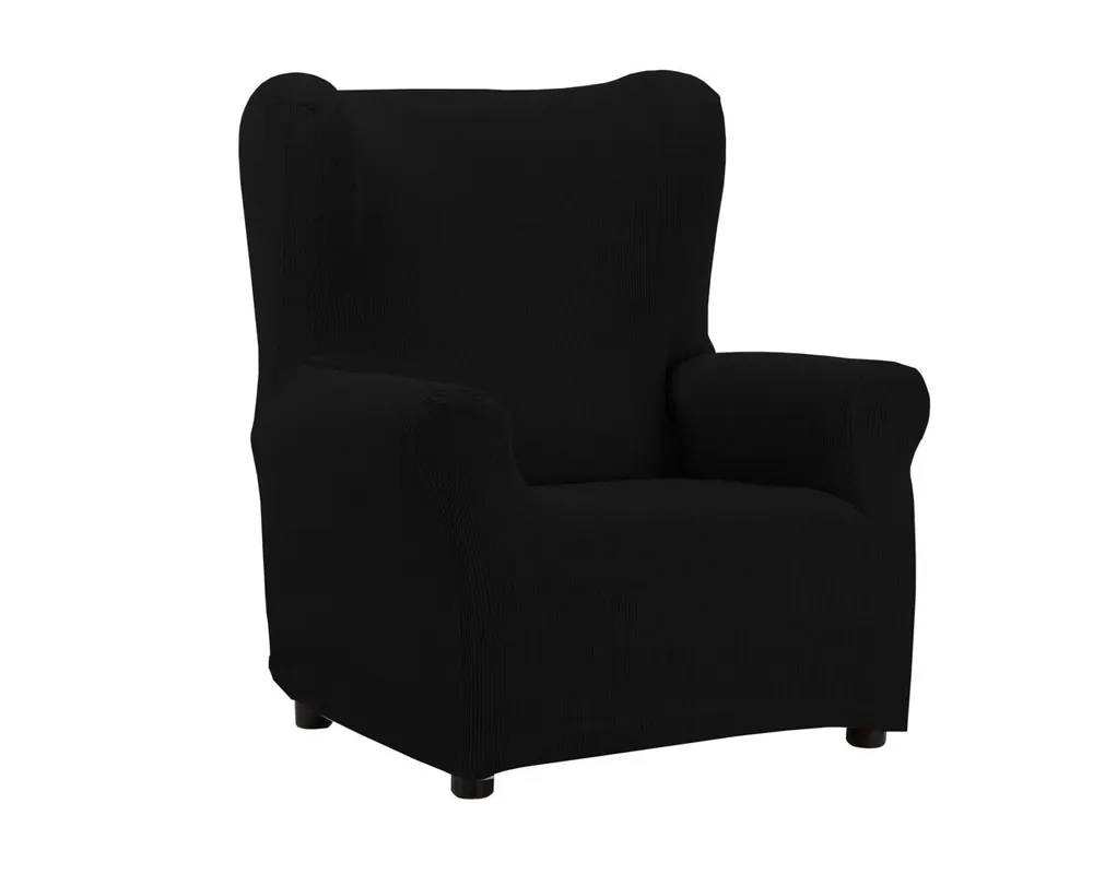 Funda de Sillón Orejero Elástica Java Negro Donegal Collections - Textil