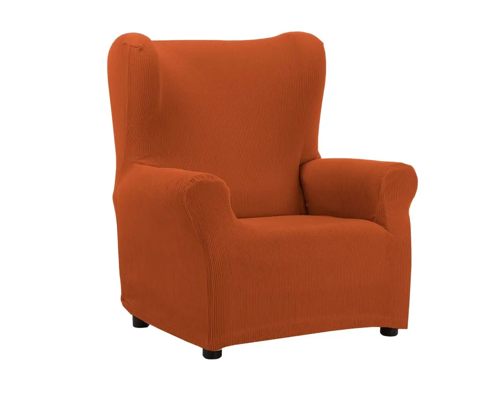 Funda de Sillón Orejero Elástica Java Naranja Donegal Collections - Textil