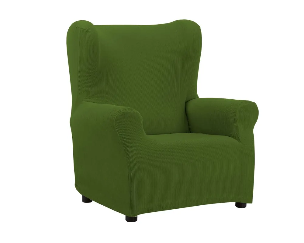 Funda de Sillón Orejero Elástica Java Verde Donegal Collections - Textil