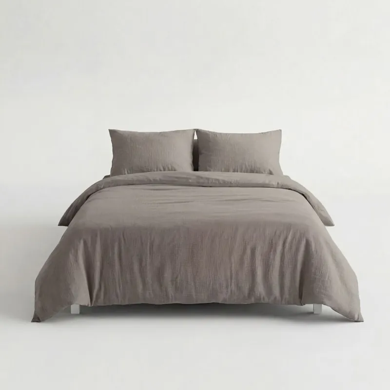 Funda nórdica AITANA algodón para cama de 90cm color beige - Textil