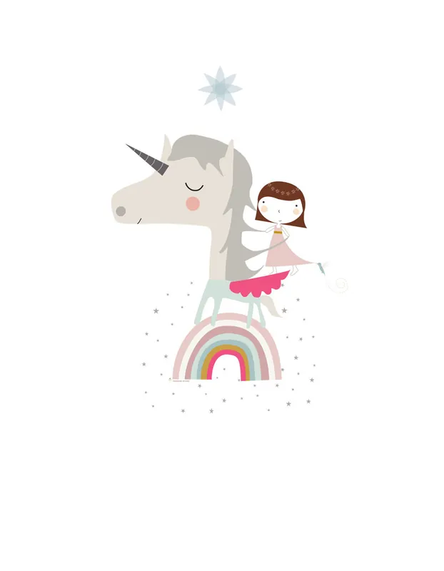 FUNDA NÓRDICA CUNA/MAXICUNA UNICORN WHITE CUNA 60 CM - Bebé