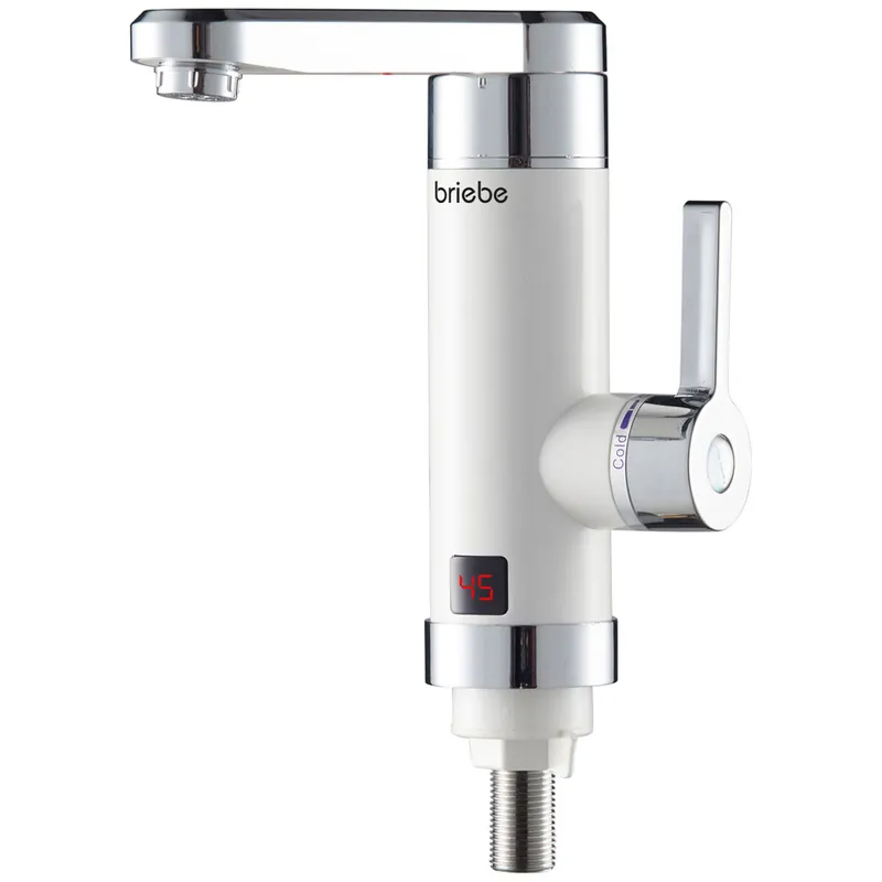 Briebe IH1203 Grifo Calentador de Agua Eléctrico Instantáneo de Mesa, Bajo Consumo, Display, Camping, 3600, Blanco - Baño