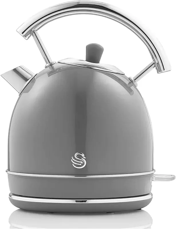 SWAN SK14630YELNEU Retro Hervidor Agua Eléctrico, 1,8 L, Resistencia Oculta Acero Inoxidable, sin BPA, Inalámbrico, 3000, Amarillo - Electrodomésticos