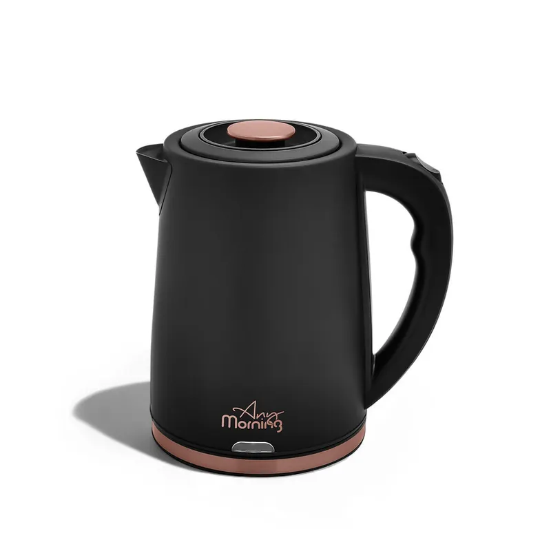 Any Morning Hervidor eléctrico 1,8L acero inox negro autoapagado LED - Electrodomésticos