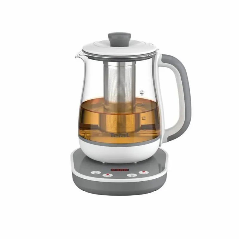 Hervidor y Tetera Eléctrica Tefal BJ551B10 Acero Inoxidable 1,5 L Blanco/Gris - Cocina