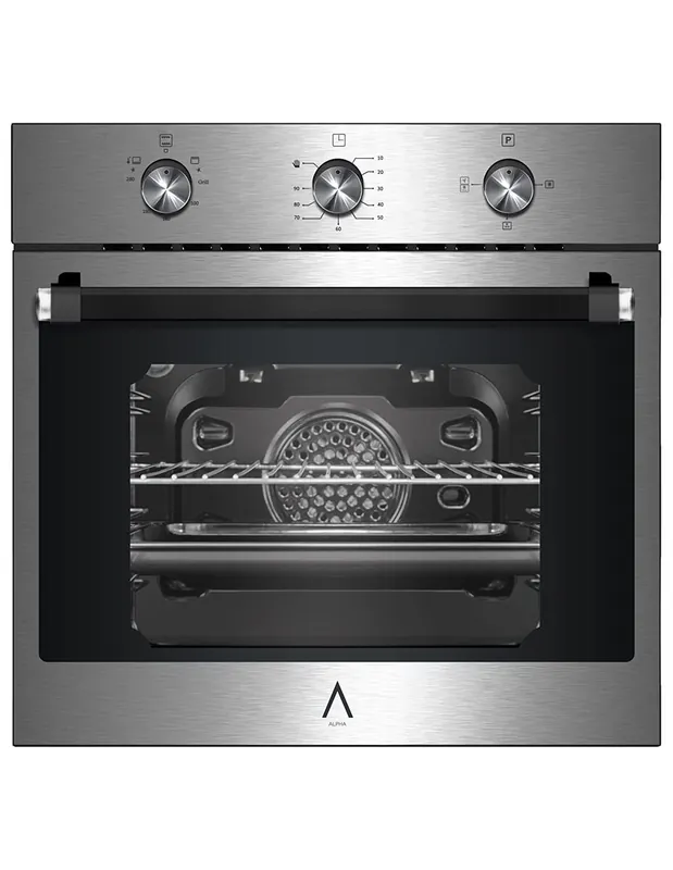 ALPHA Horno de Gas NEPTUNO LUX GAS Inox. Ventilador y Temporizador en Horno. - Electrodomésticos