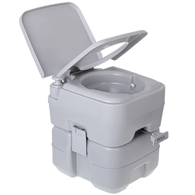 Briebe WC1113 Inodoro WC Portátil Químico Adultos 20L Camper, Camping, Auto Caravana Vater Descarga Agua 12L, , Gris - Baño