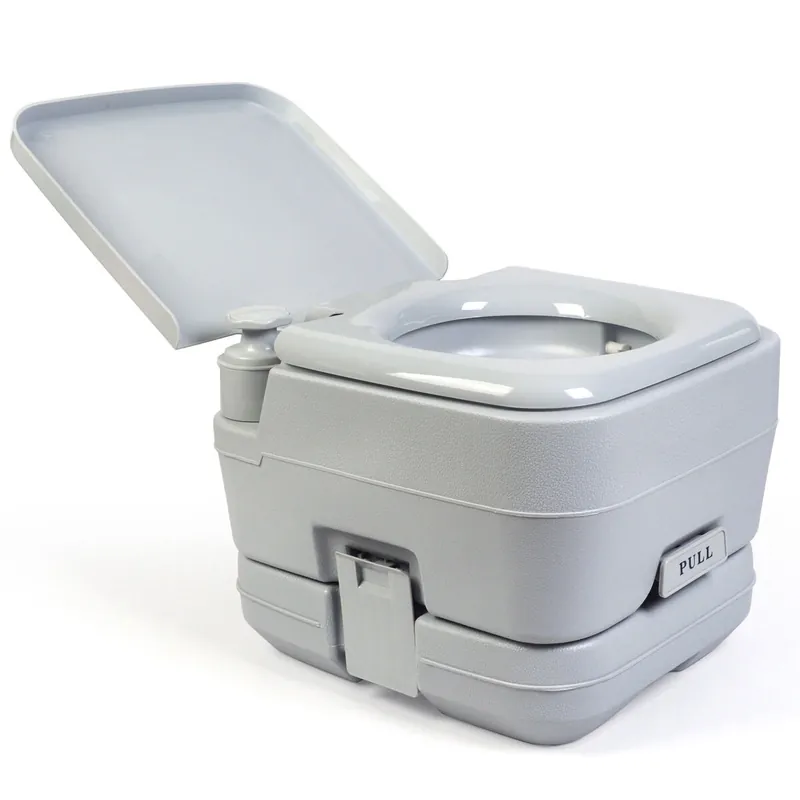 Briebe WC1194 Inodoro Portátil Químico Adultos 12L Camper, Camping, Auto Caravana WC Vater Descarga Agua 10L, , Gris - Baño