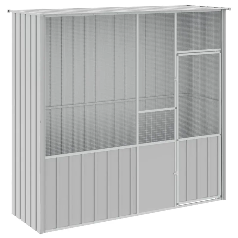 vidaXL Jaula de pájaros acero galvanizado gris 115x78x200 cm - Jardín