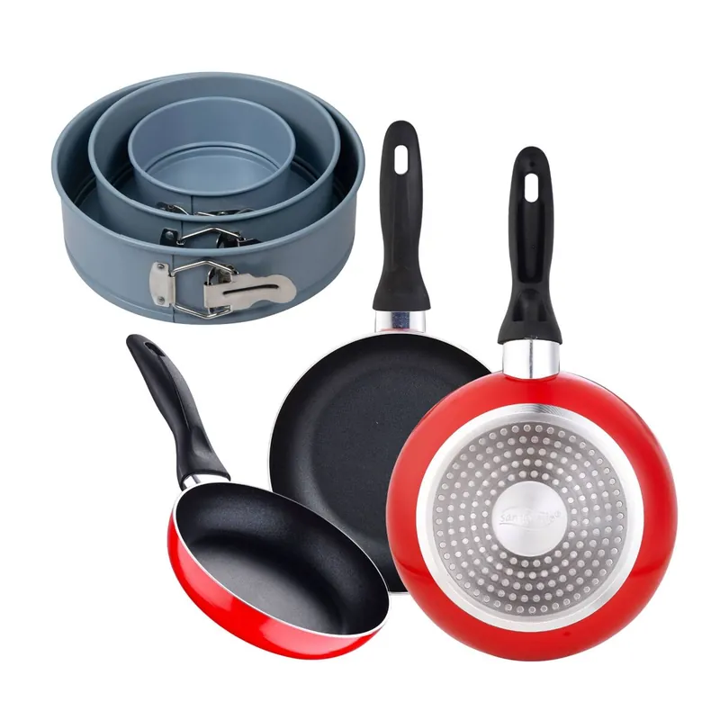 Juego de 3 sartenes San Ignacio 16/20/24 cm +Juego de 3 moldes de horno redondos Ø12Ø18Ø22cm - Cocina