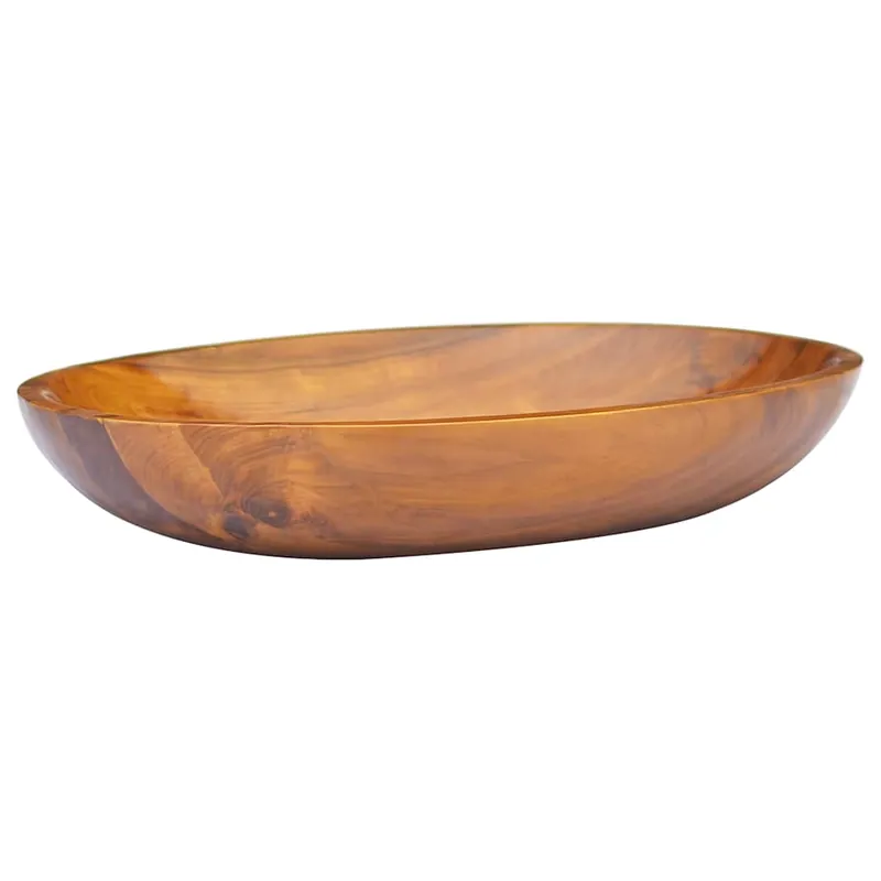 vidaXL Lavabo de madera maciza de teca 60x40x10 cm - Baño