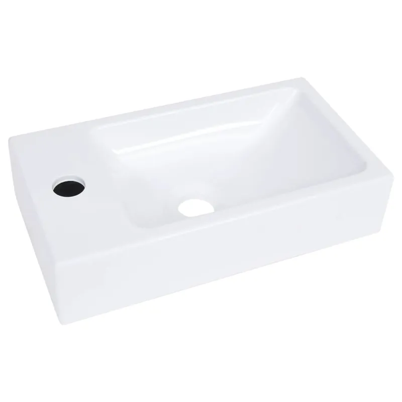 vidaXL Lavabo SMC blanco 400x220x90 mm - Baño