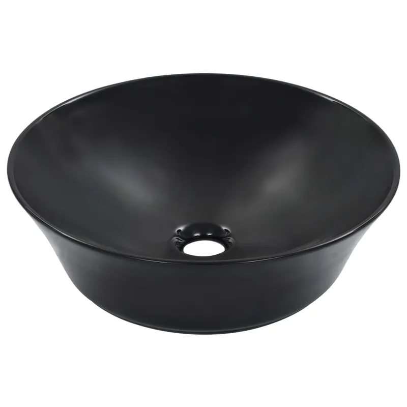 vidaXL Lavabo 41x12,5 cm cerámica negro - Baño