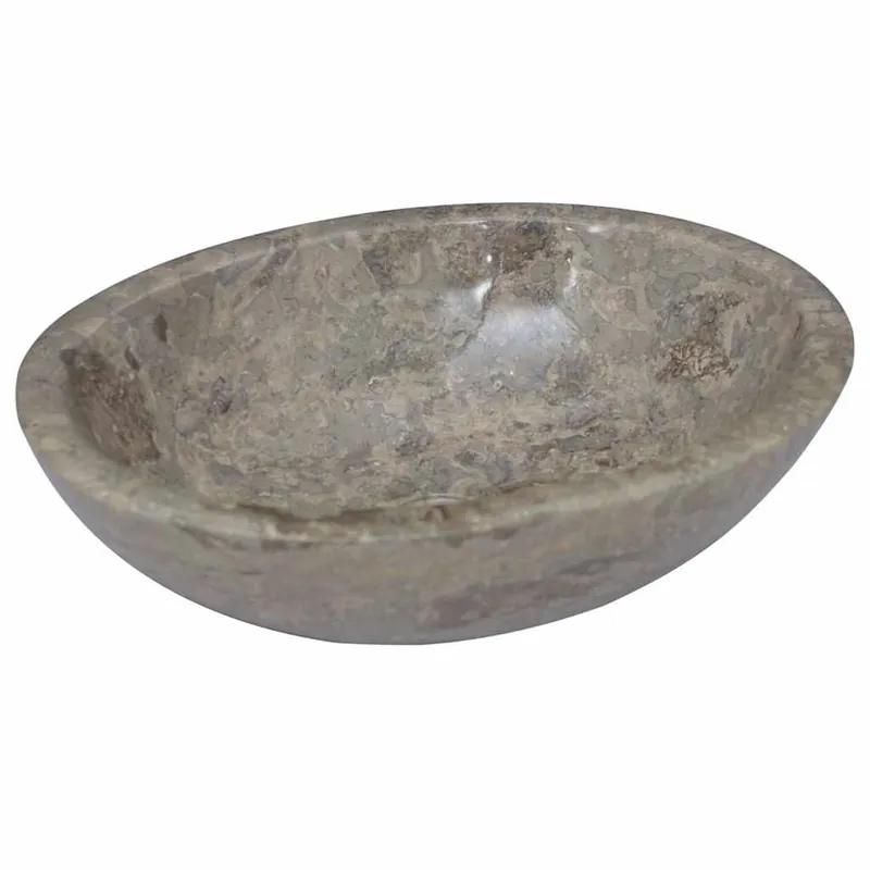 vidaXL Lavabo gris mármol 53x40x15 cm - Baño