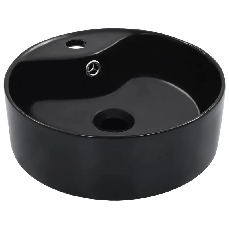 vidaXL Lavabo con rebosadero 36x13 cm cerámica blanco - Baño