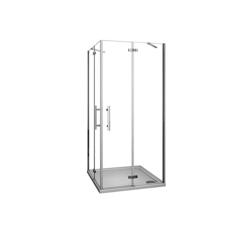 AICA Mampara de ducha cuadrada abatible,vidrio antical 6mm (780-800)x(780-800)x1900mm