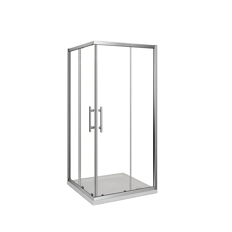 AICA Mampara de ducha cuadrada corredera,perfil cromado,vidrio 5mm,(680-700)x(680-700)x1850mm