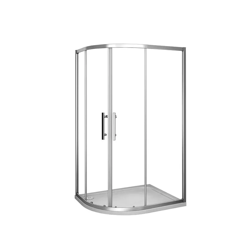 AICA Mampara de ducha curva semicircular corredera,cromado,vidrio 5mm(740-760)x(740-760)x1850mm