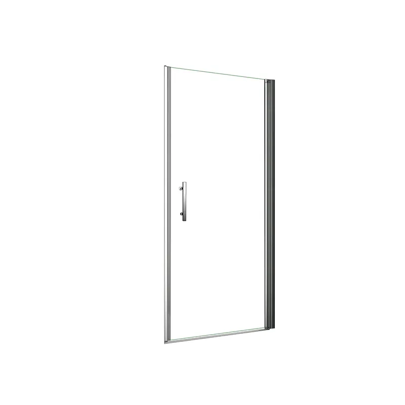 AICA Mampara de ducha frontal abatible perfil cromado vidrio antical 6mm (686-716)x1950mm