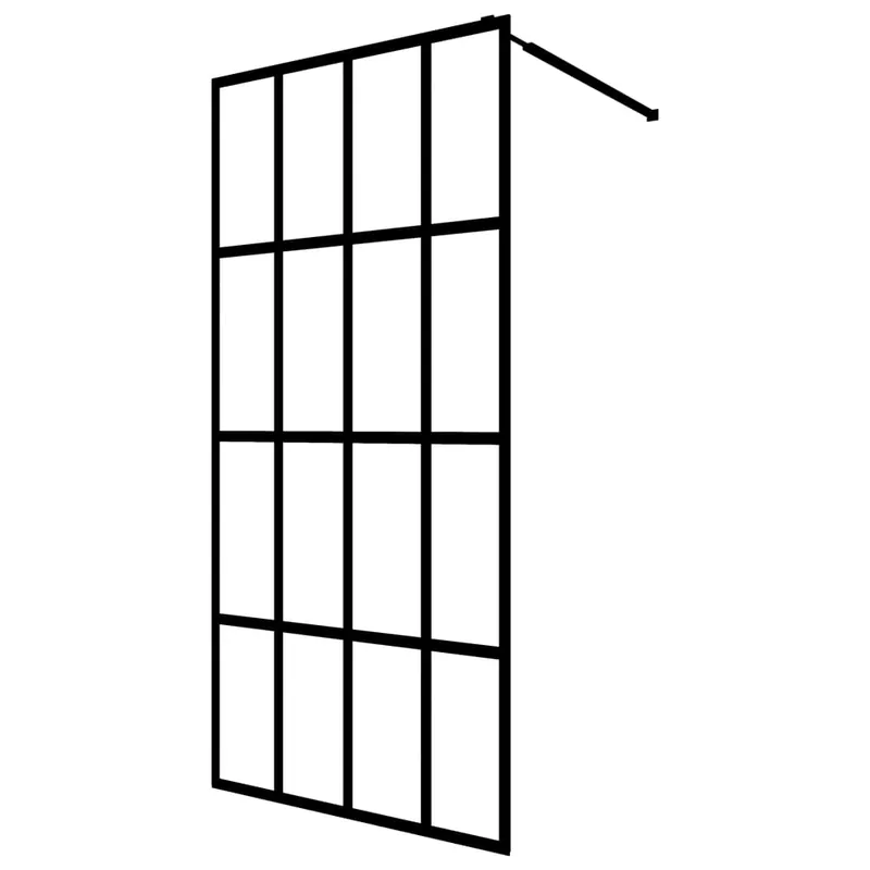 vidaXL Mampara de ducha de vidrio templado transparente 90x195 cm - Baño
